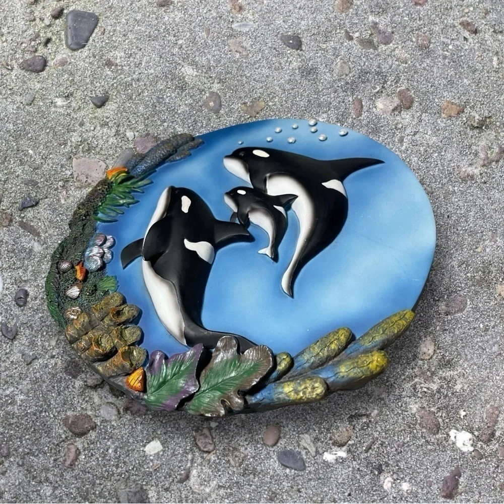 Christian Riese Lassen The Sacred Pools - Stepping Stone 3D Wall Plaque Orcas